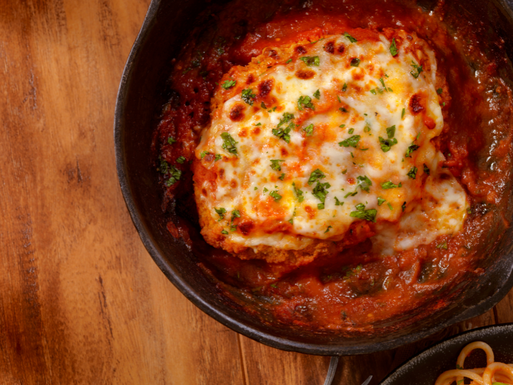 Chicken Parmesan with Roasted Tomatoes