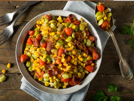 Meatless Monday: Feta Herb Edamame Succotash