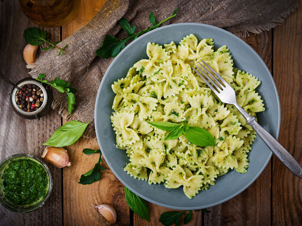 Bow Tie Pasta and Homemade Sauce - Family